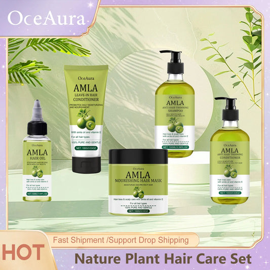 OceAura Castor Oil Hair Care Set – Shampoo, Mask & Serum Hair Care Set Peaceful Pleasures Health and Wellness