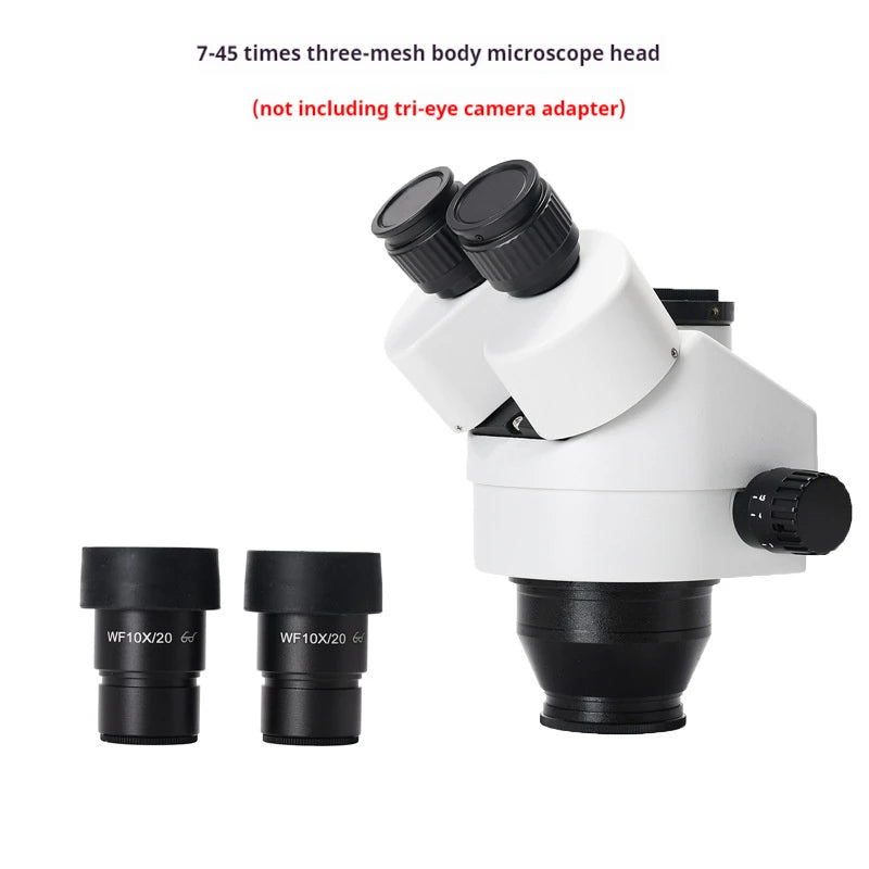 7-45X White Three Eye Binocular Microscope Lens Head Continuously Variable Magnification Peaceful Pleasures Health and Wellness 2
