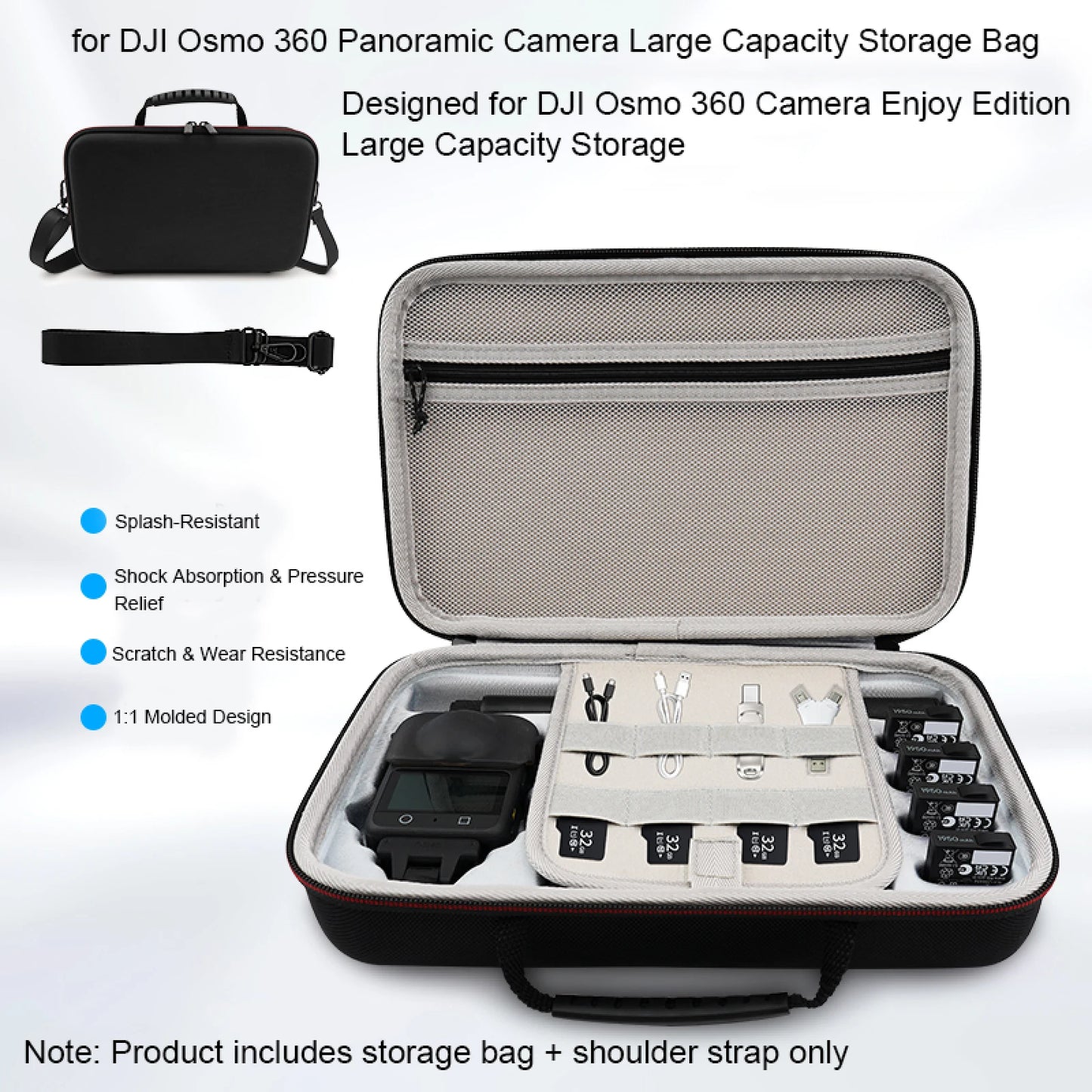 All-Round Protection For DJI OSMO 360 Storage Bag For DJI OSMO 360 Panoramic Camera Portable Oxford Fabric Storage Bag Peaceful Pleasures Health and Wellness