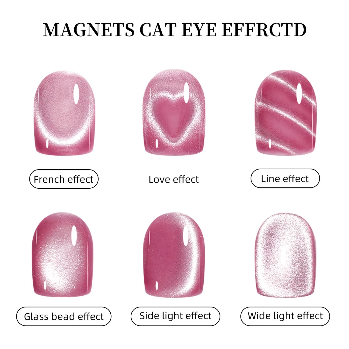 3-In-1 Cat Eye Nail Art Magnet Pen – Heart, Moon & Snake Designs Peaceful Pleasures Health and Wellness