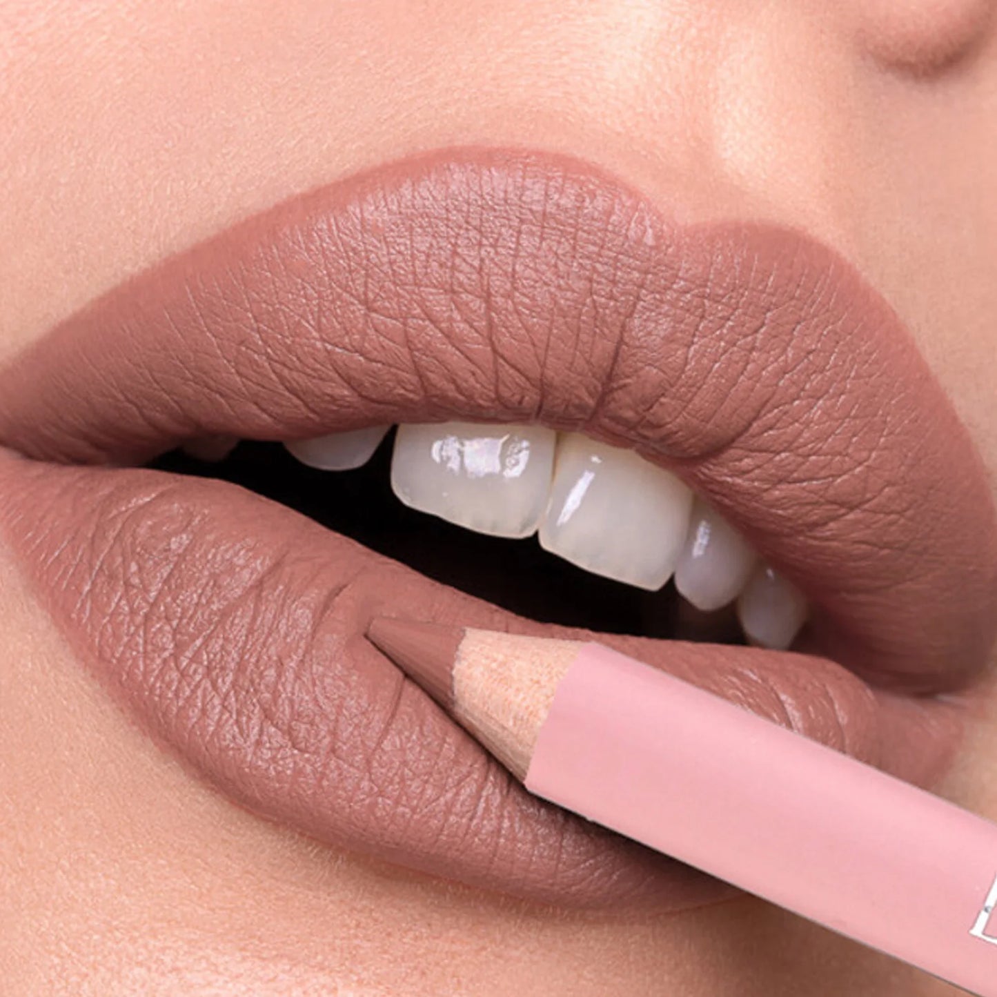 12-Color Matte Waterproof Lip Liner Pencil Set – Nude & Pink