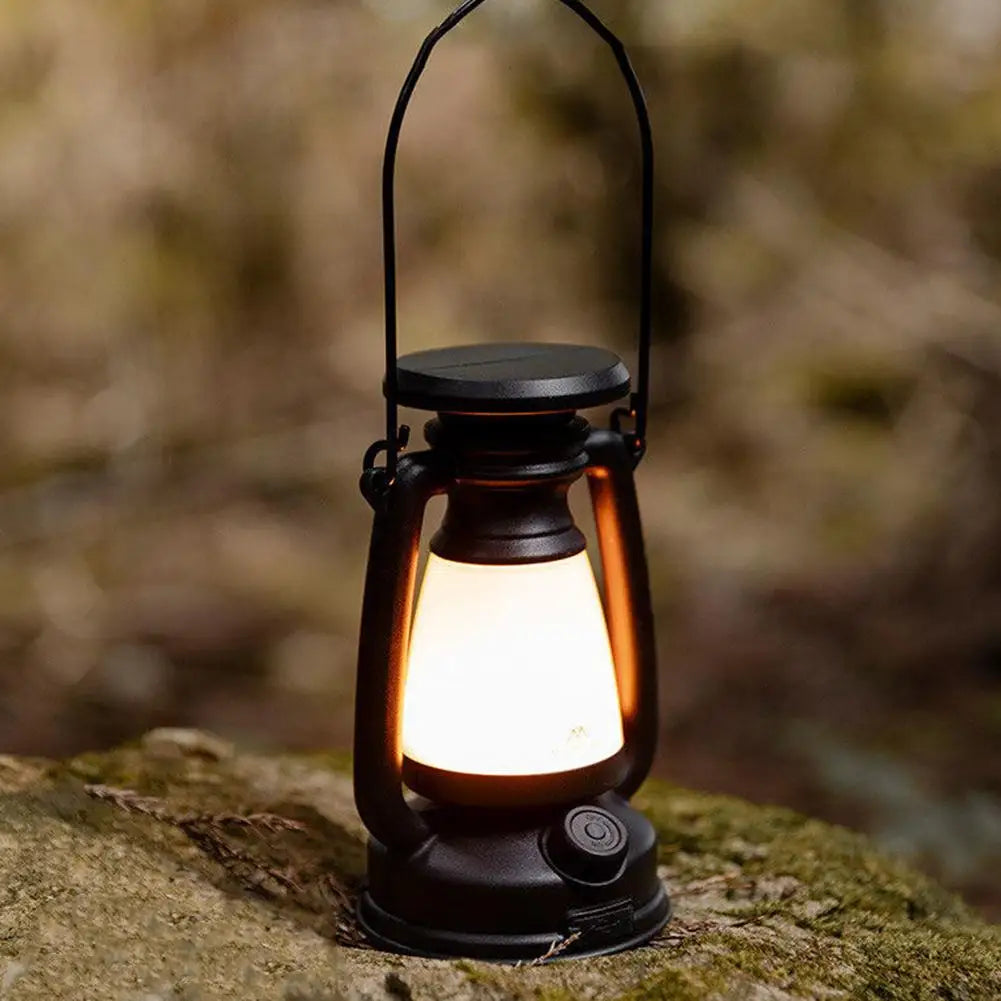Vintage Rechargeable LED Camping Lantern | Hanging Garden Lamp