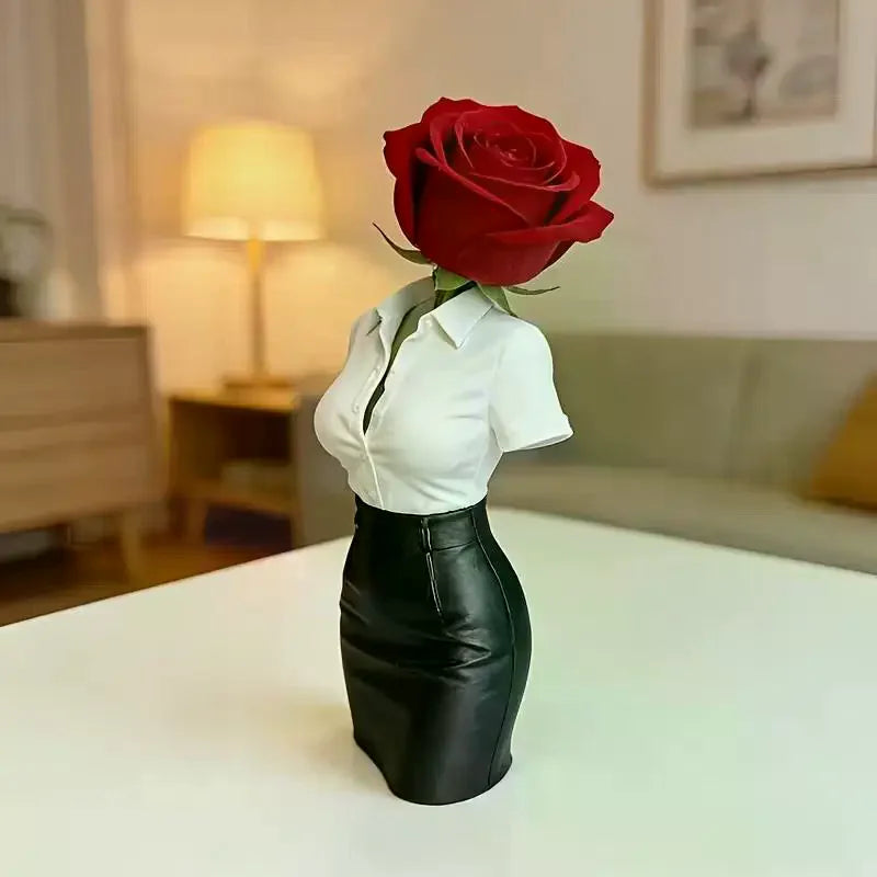 3D Printed Office Lady Desk Statue | Creative Desktop Ornament