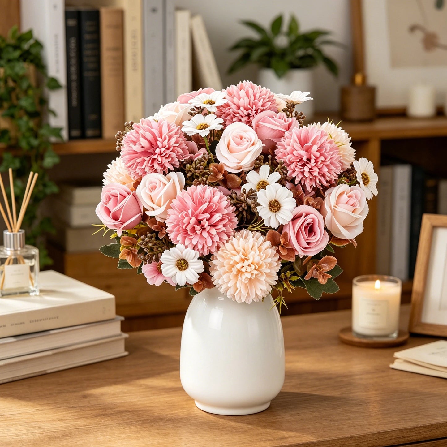 Artificial Silk Rose Bouquet – Wedding & Home Decor