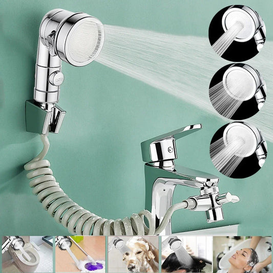 3-Mode Faucet Diverter & Handheld Shower Head Tap Splitter Set Faucet Diverter Set Oasis Select