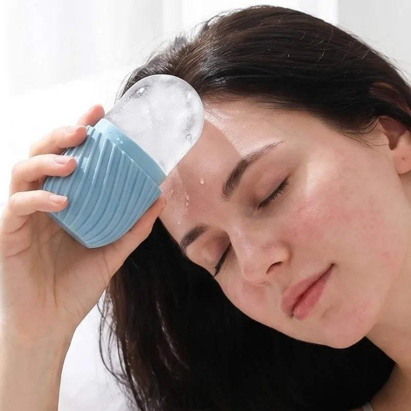 Facial Ice Roller Silicone Tray – Tighten Pores & Reduce Puffiness Facial Skincare Tool Peaceful Pleasures Health and Wellness