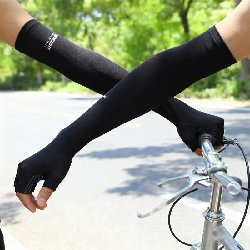 UV Protection Ice Silk Arm Sleeves – Cycling, Running & Fishing