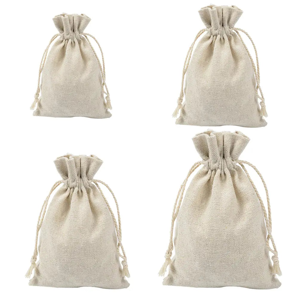4Pcs Empty Drawstring Sachet Bags for Tea Jewelry Spices Lavender Dried Herbs Pocket Watch Bracelet Stone Travel Storage Soft Peaceful Pleasures Health and Wellness other other