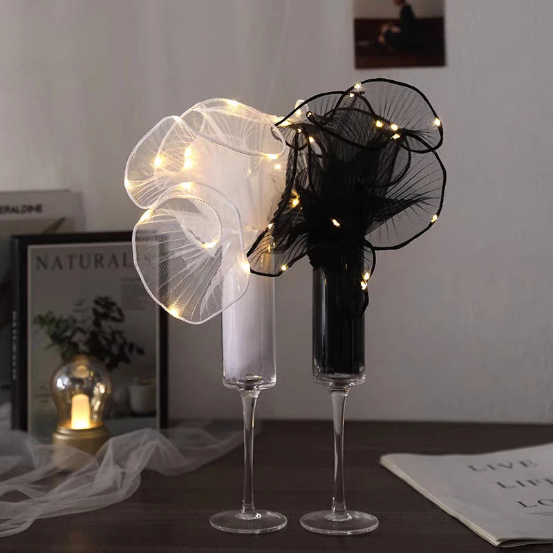 LED Lace Mesh Bouquet Wrapping Yarn | Wedding & Birthday Décor