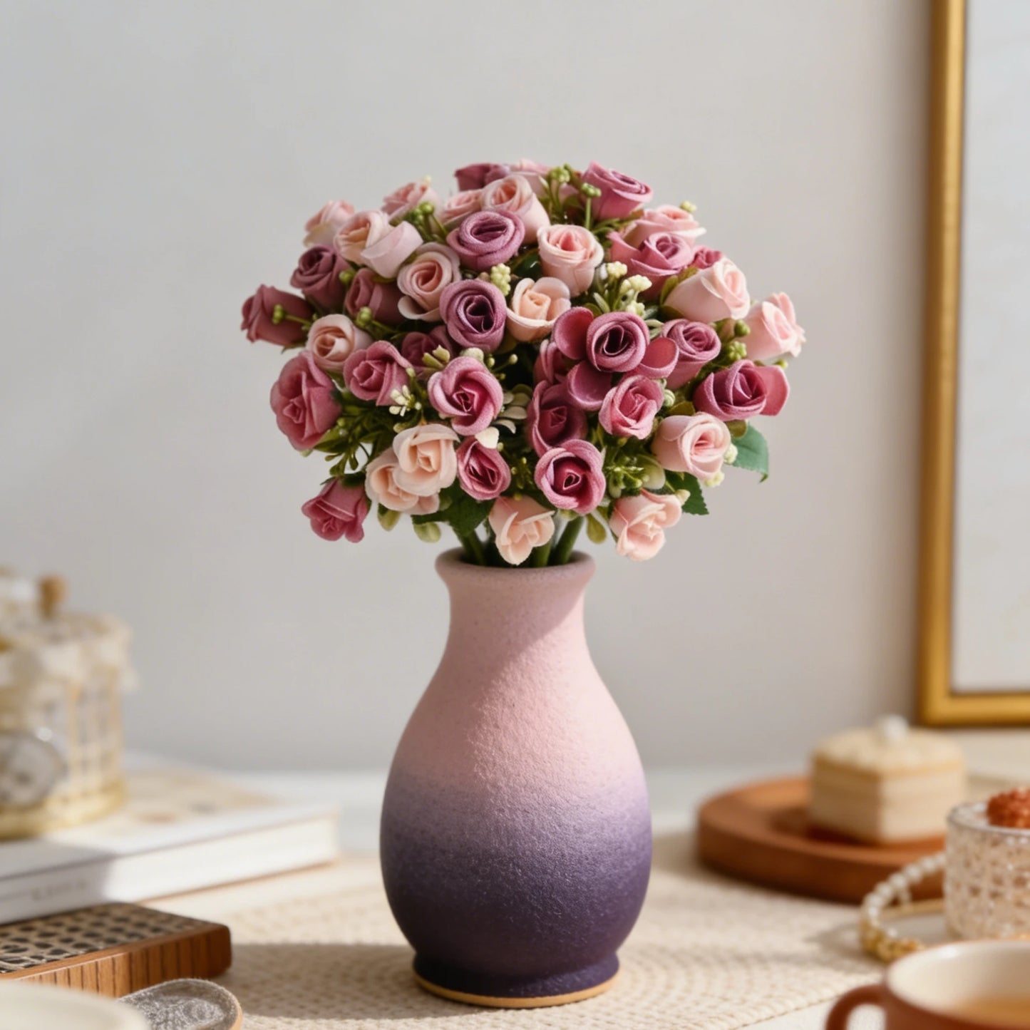 Artificial Silk Flower Bouquet | Wedding & Home Decor 30cm