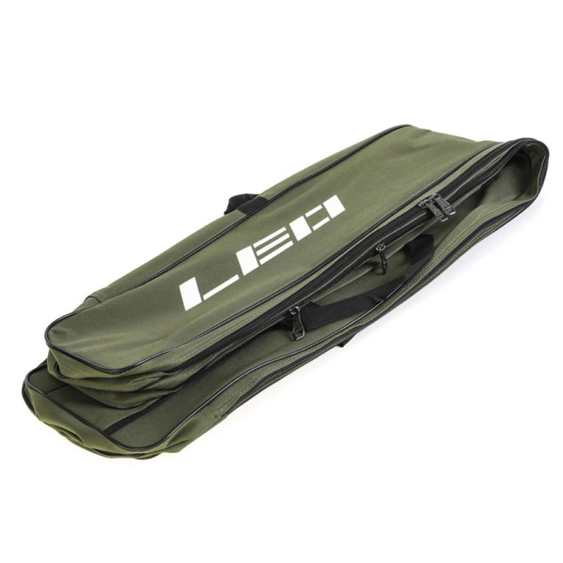 Two Layer Fishing Bag 130cm Rod Reel Bag Fishing Pole Gear Tackle Tools Carry Case Portable Durable Fishing Rod Tackle Bag Peaceful Pleasures Health and Wellness