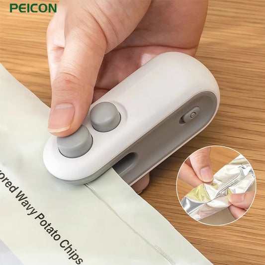 Mini Heat Bag Sealing Machine Package Sealer Bags Plastic Food Sealer Clip Bag Handheld Sealer Food Packaging Heat Sealer Peaceful Pleasures Health and Wellness