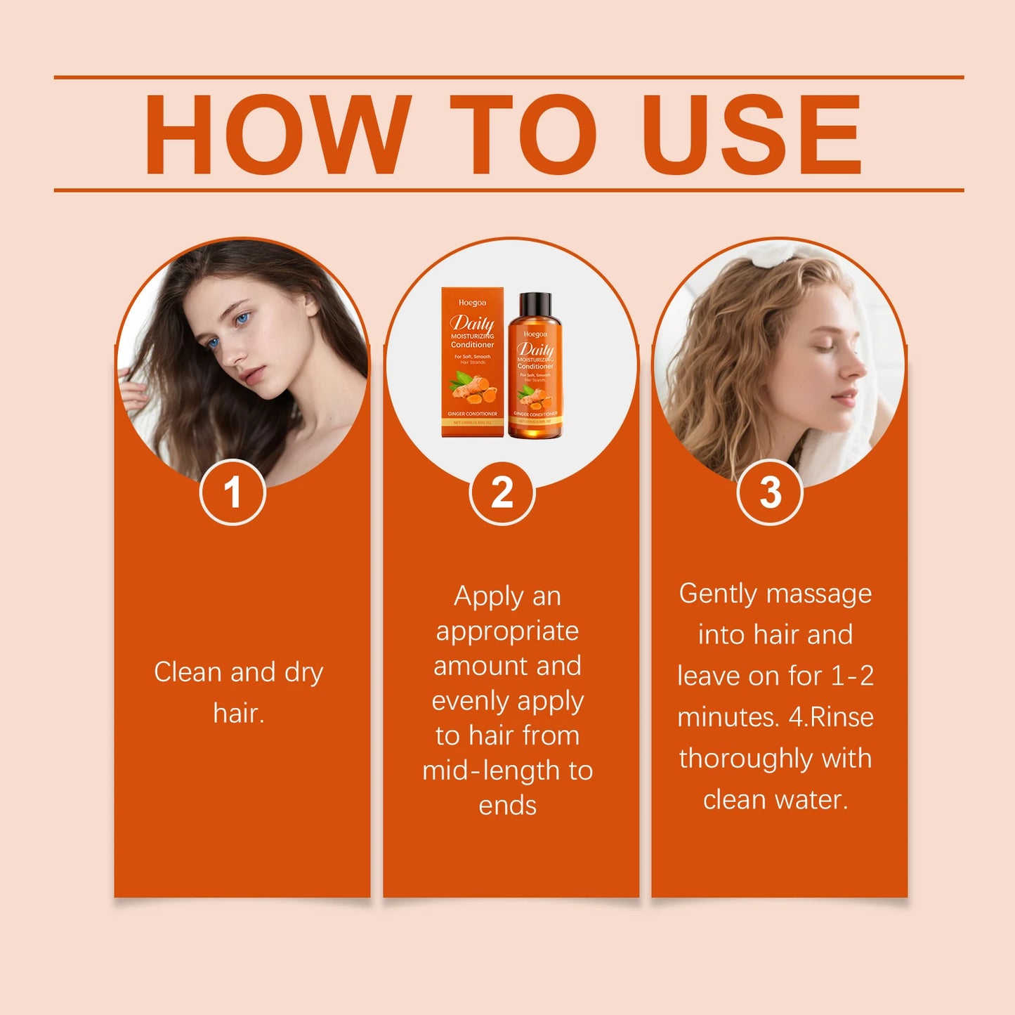 Ginger Shampoo Thicken Volumizing Shampoo Repair Damaged Hair Conditioner Anti Hair Loss Hair Regrowth Cleansing Scalp Hair Care Peaceful Pleasures Health and Wellness