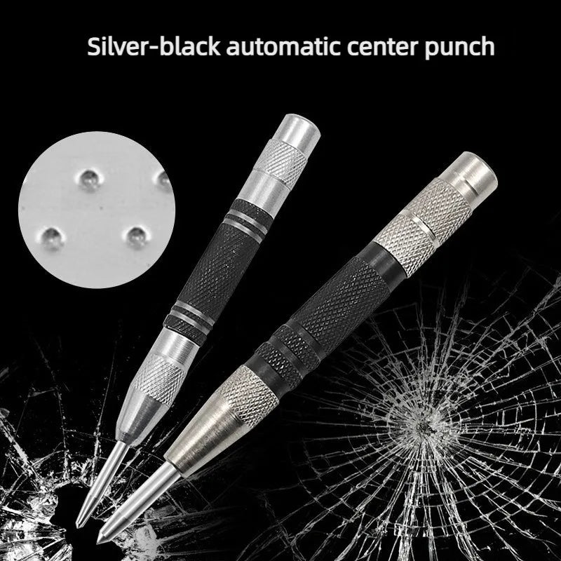 1pcs Automatic Center Punch Automatic Metal Punch Tool Woodworking Tools Loaded Marker Wood Chisel Joinery Carpenter Tool Peaceful Pleasures Health and Wellness