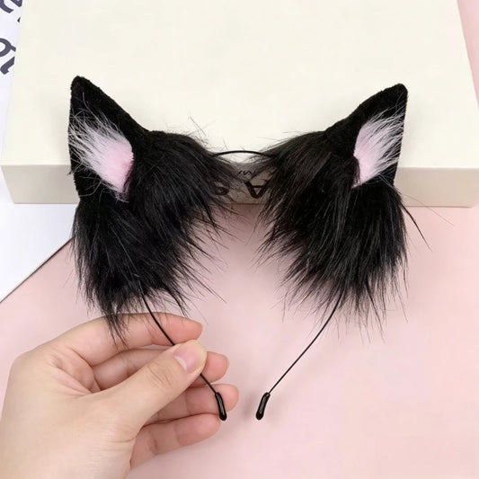 1pc Cute Plush Cat Ear Headband Holiday Animal Ear Hair Hoop Cosplay Party Styling Hair Accessories Peaceful Pleasures Health and Wellness