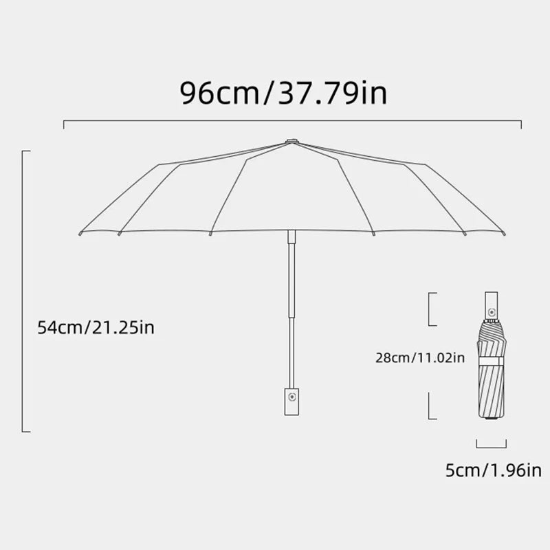Auto Open/Close Windproof Travel Umbrella – UV & Waterproof