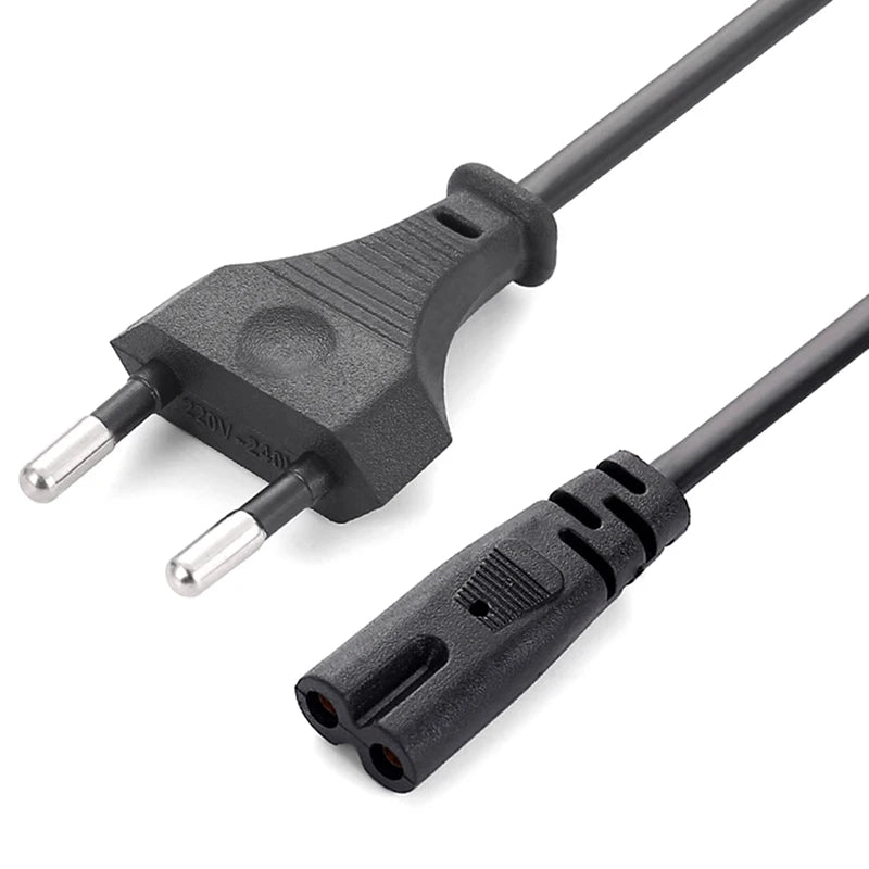 New EU Power Cable 2pin IEC320 C7 US Power Extension Cord For Laptop Charger Printer Radio Ser XBOX Peaceful Pleasures Health and Wellness EU