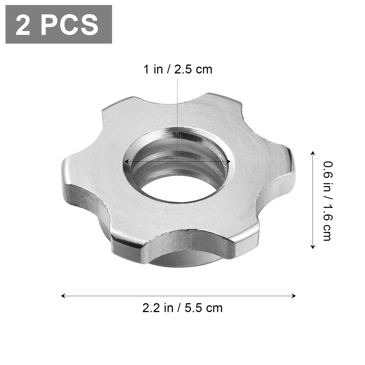 2pcs Anti-Slip Weight Lifting Nut Dumbbell Nut Handbell Bar Clip Lock Screw Nut Dumbells Bar Nut Dumbells Bar Collar Screw Peaceful Pleasures Health and Wellness