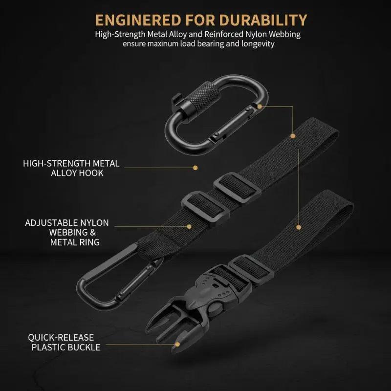 Adjustable Luggage Strap Buckle & Suitcase Hanger Clip