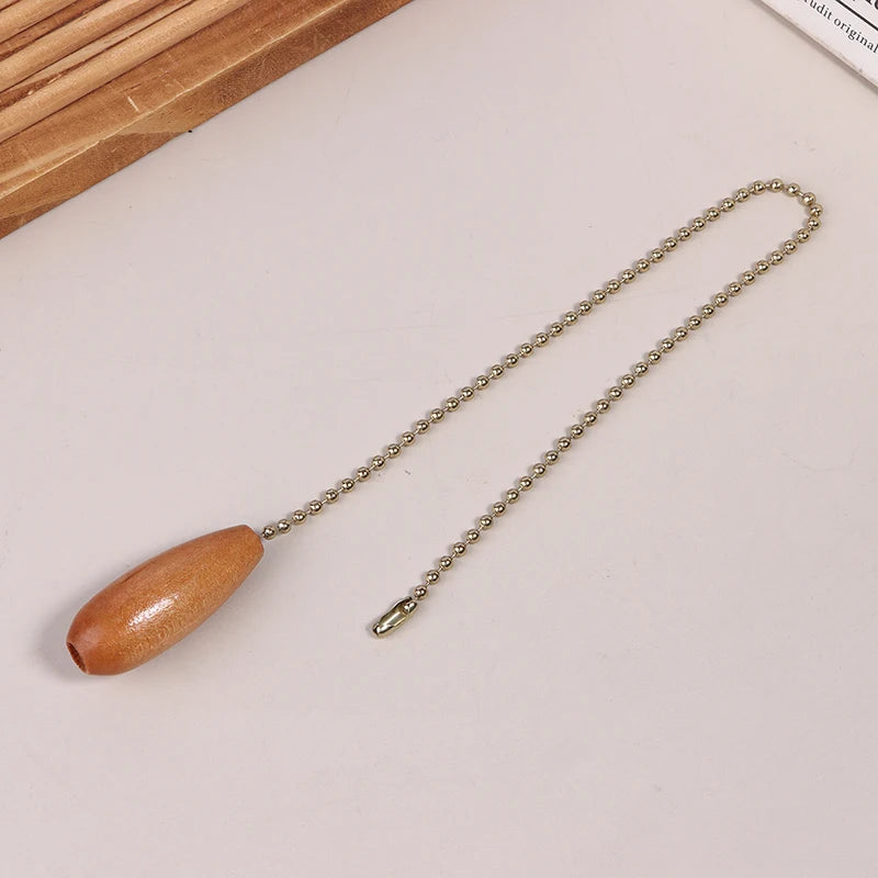6 Colors Ceiling Fan Chain Pulls Wooden Pull Chain Pendant Rope Extension Pull Chain Easy Install For Ceiling Light Lamp Fan Peaceful Pleasures Health and Wellness Wood color