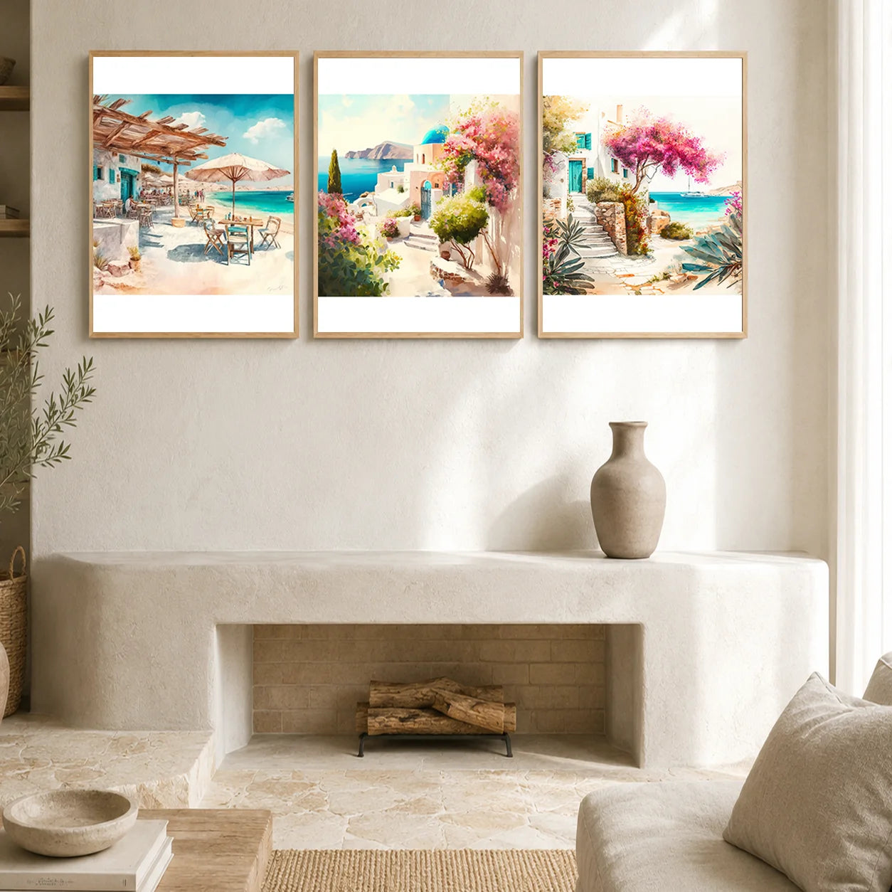 Coastal Scenery Nordic Canvas Wall Art – Beachy Room Decor Canvas Wall Art Peaceful Pleasures Health and Wellness
