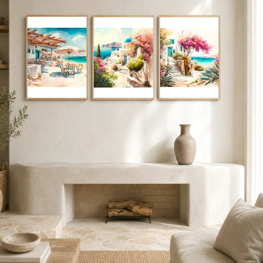 Coastal Scenery Nordic Canvas Wall Art – Beachy Room Decor Canvas Wall Art Peaceful Pleasures Health and Wellness