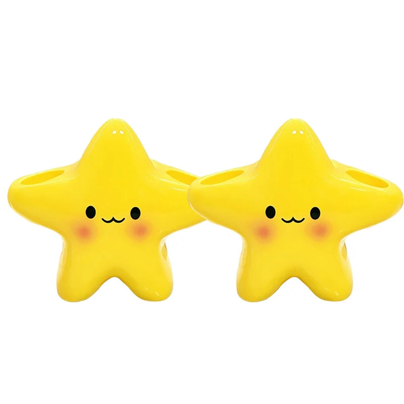 Star Toothbrush & Toothpaste Holder | Cute Bathroom Organizer