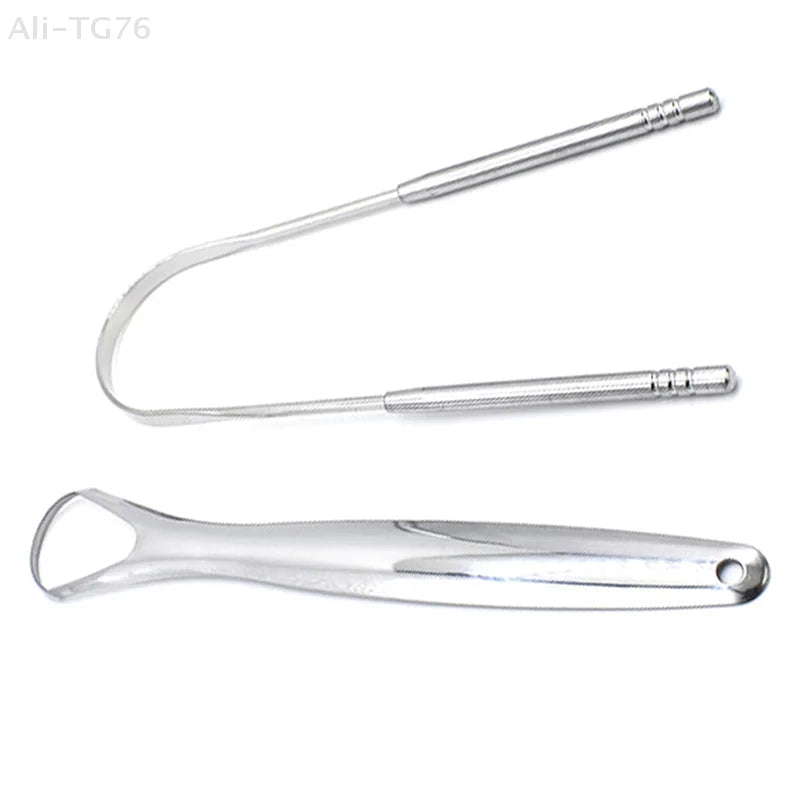 2-Pack Stainless Steel Tongue Scraper Set | Oral Care Cleaner