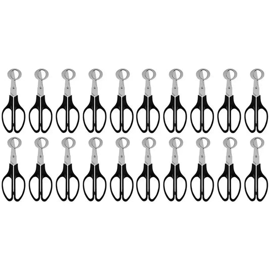 Quail Egg Scissors Cutter Opener – Stainless Steel 20 Pack Egg Cutter Scissors Peaceful Pleasures Health and Wellness Black