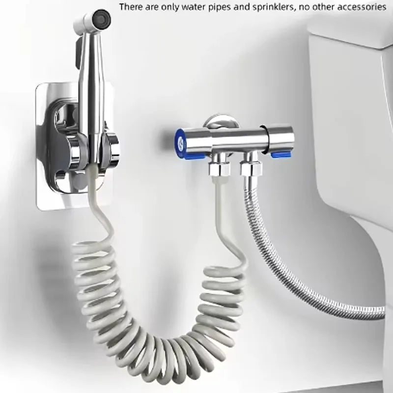 High Pressure Handheld Shower Kit – Stainless Steel Spray Gun