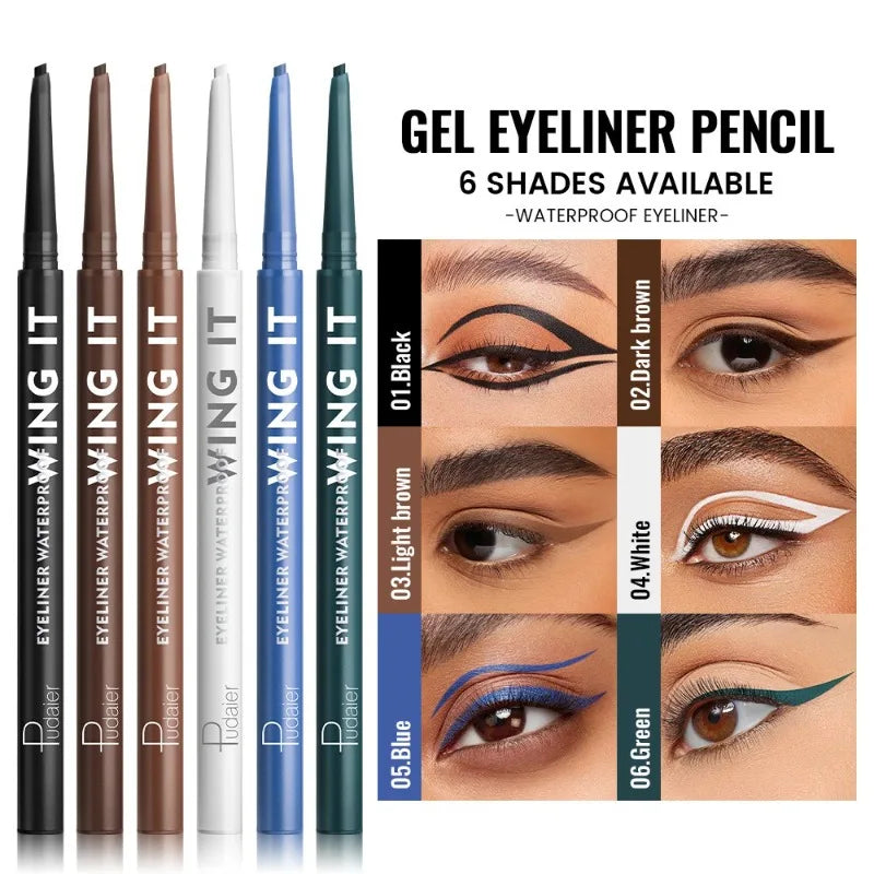 6-Piece Matte Gel Eyeliner Set – Waterproof, Long-Lasting