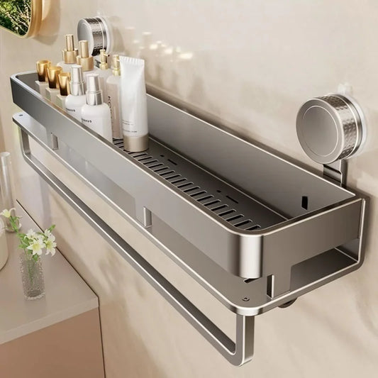No-Drill Suction Cup Bathroom Shelf Wall Organizer Rack Bathroom Shelf Organizer Peaceful Pleasures Health and Wellness
