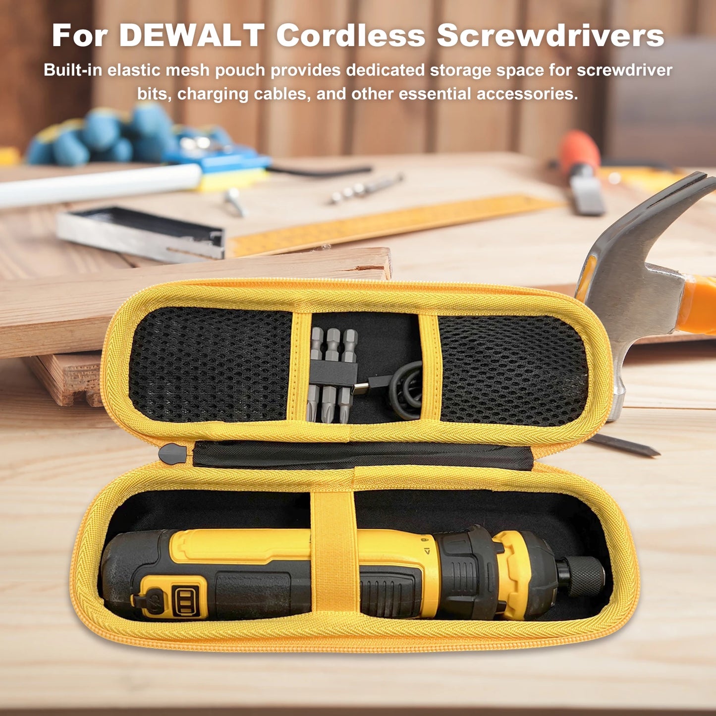 Tools Organizer for DEWALT Cordless Screwdriver(DWHT66719) Travel Protective Carrying Storage Bag with Internal Pockets Peaceful Pleasures Health and Wellness