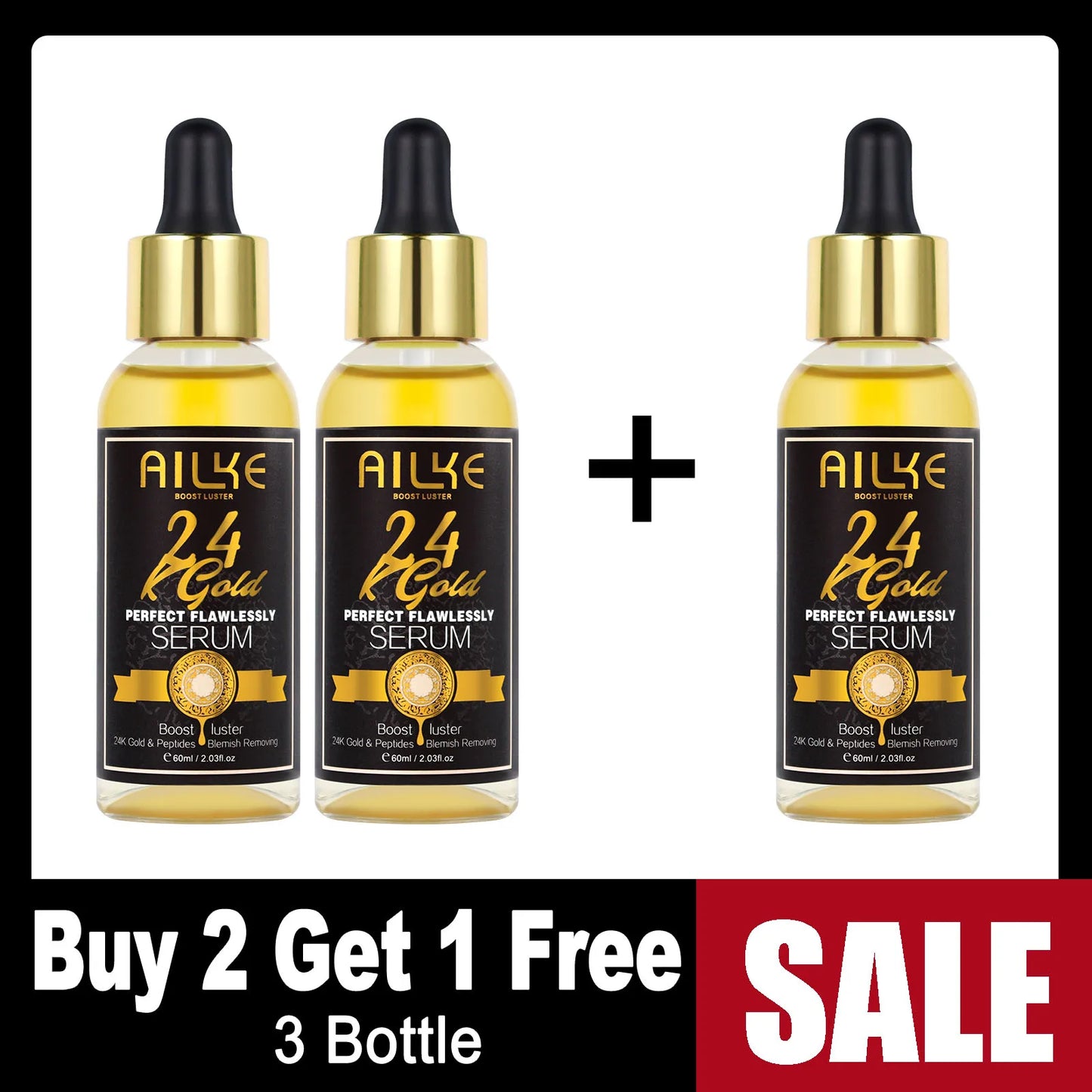 AILKE 24K Gold Skin Care Set – Brighten & Moisturize All Skin