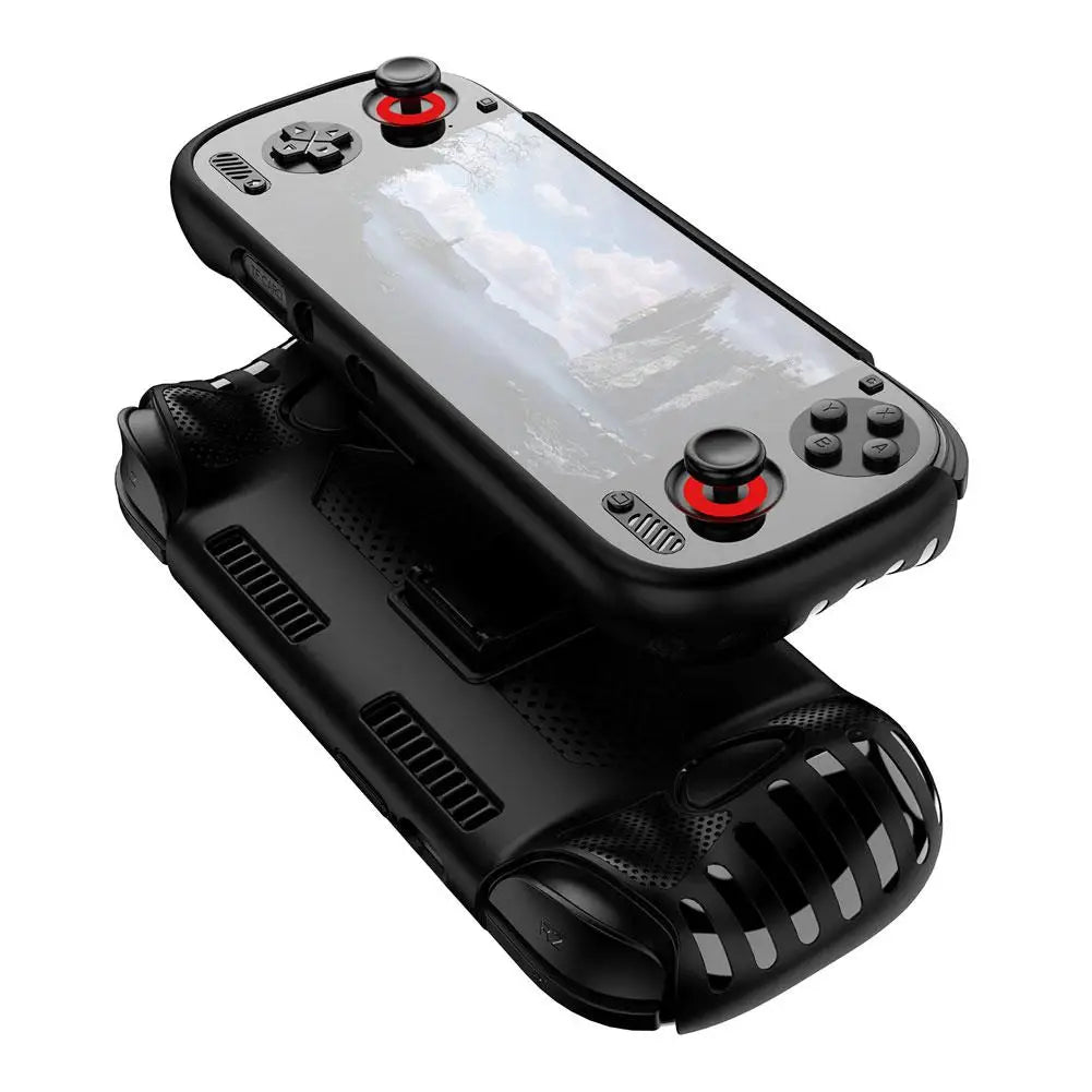 For Odin3 Handheld Console Protective Case TPU Stand Shockproof And Anti-Slip Protective Cover Gaming Console Accessories Peaceful Pleasures Health and Wellness black