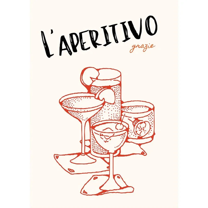 Retro Italian Kitchen Canvas Wall Art | Pasta & Lemon Poster Canvas Wall Art Peaceful Pleasures Health and Wellness 6 20x30cm Unframed