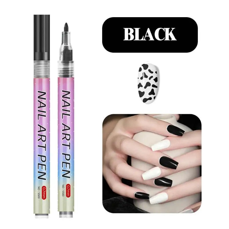 Nail Art Graffiti Pens – Quick-Dry 3D Dot Liner Set (1 or 12pc)