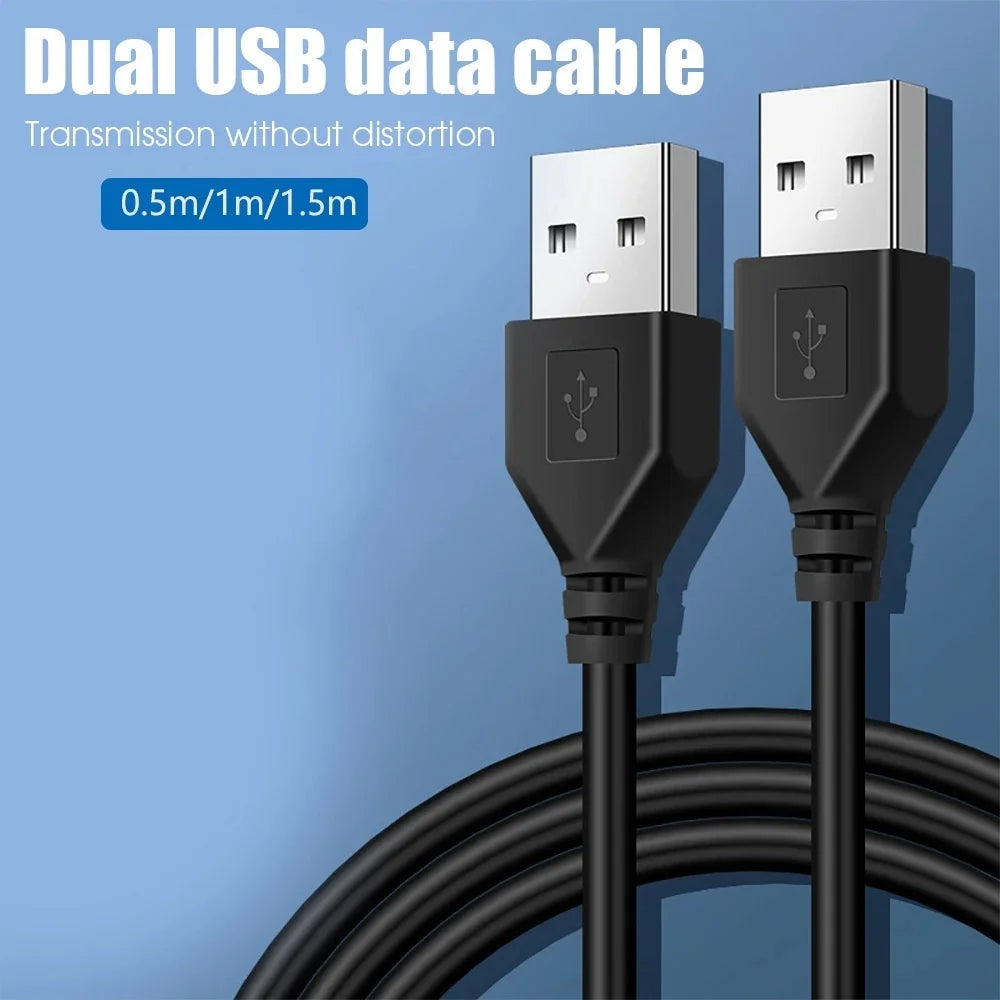 USB 2.0 A Male to A Male Cable 0.5m 1m 1.5m | Data & Charge