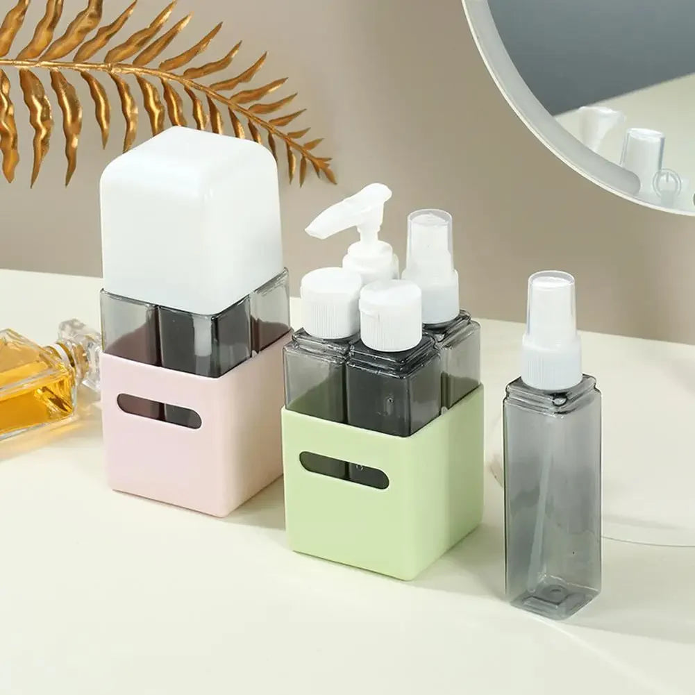 4-in-1 Travel Dispenser Bottle Set – 60ml Refillable Toiletry Bottles Peaceful Pleasures Health and Wellness