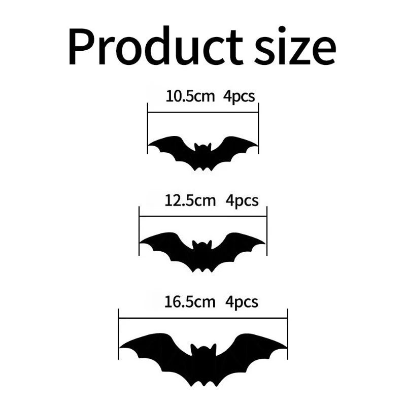 Halloween 3D LED Bat Wall Stickers | Purple Green Glow Decor