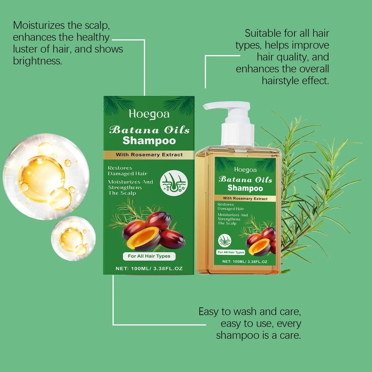 HOEGOA Pure Batana Shampoo – Strengthen & Restore All Hair Types