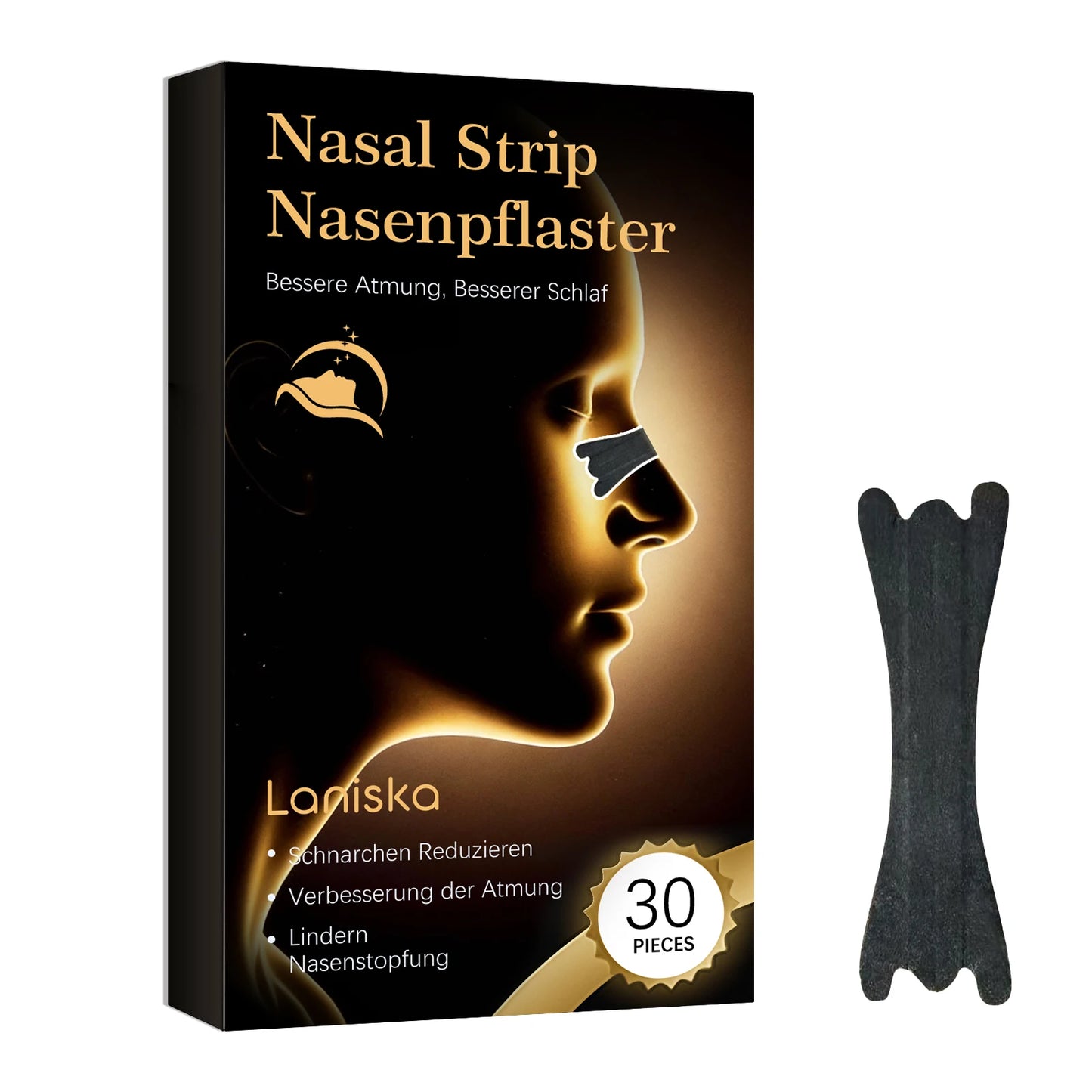 Breathable Nasal Strips for Better Sleep – 30 Count