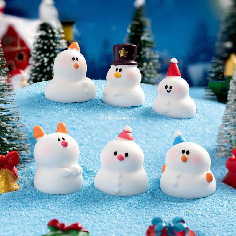 Miniature Snowman Miniature Snowman Model Micro Landscape Santa Claus Santa Claus Figurine Elk Cute Christmas Decorations Decor Peaceful Pleasures Health and Wellness