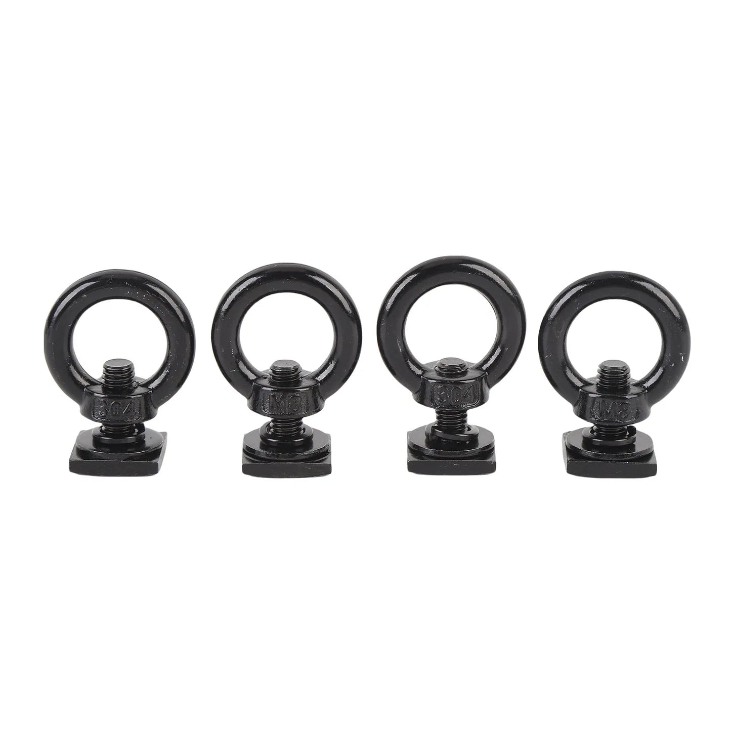 M8 Stainless Steel T-Bolt Eye Nut Kit | 4-Pack T Track Tie Down