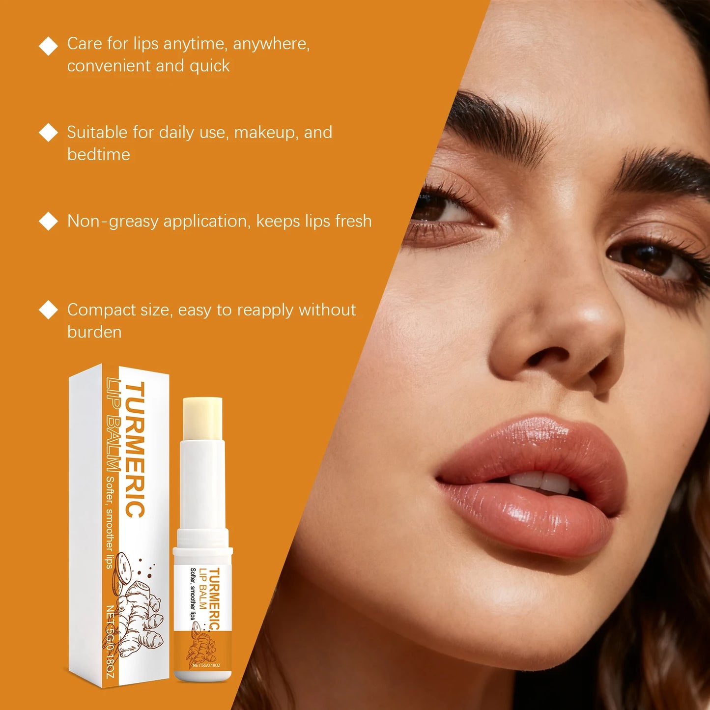 Turmeric Lip Balm – Moisturizing, Brightening & Anti-Crack