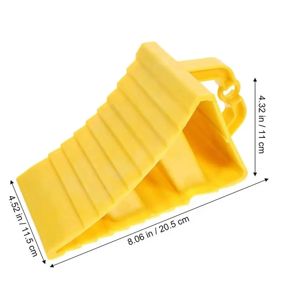 1/2pcs Car Wheel Chock Portable Anti-Slip Tire Stop Block For RV Truck Trailer Heavy Duty Parking Wedge Wear-Resistant Stopper Peaceful Pleasures Health and Wellness