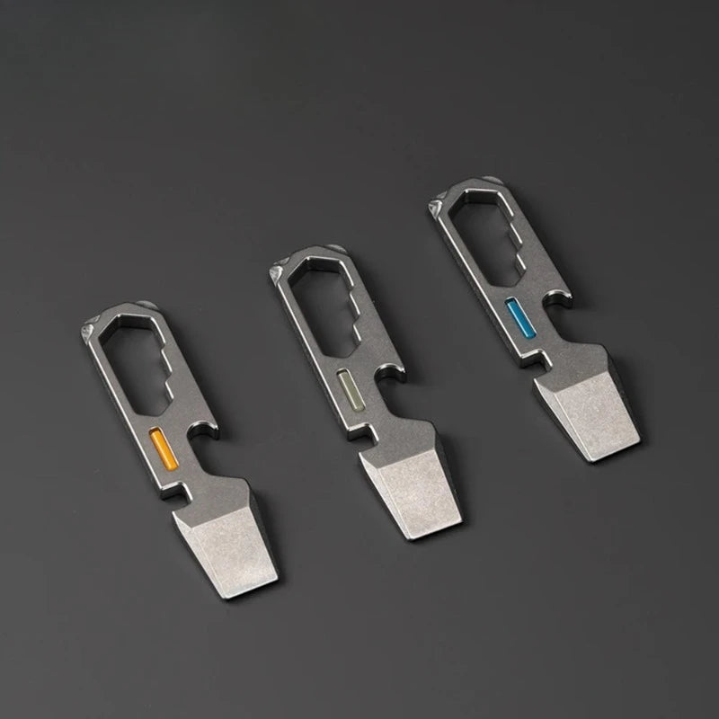 Titanium Mini Keychain Multitool | EDC Camping Survival Tool Keychain Multitool Peaceful Pleasures Health and Wellness