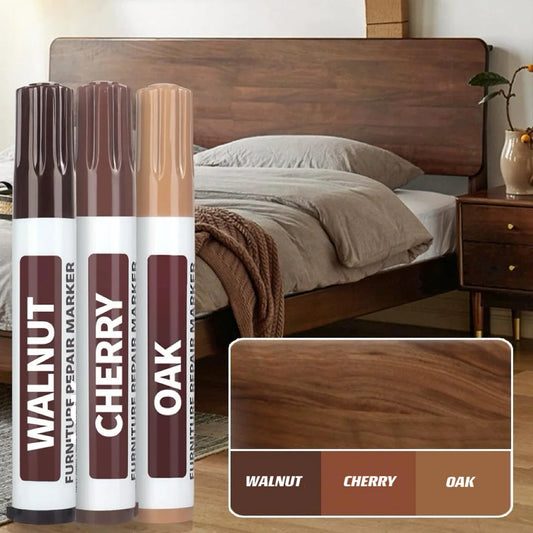 6-Piece Wood Furniture Repair Touch-Up Pens | Scratch Fix Wood Repair Markers Peaceful Pleasures Health and Wellness Default Title