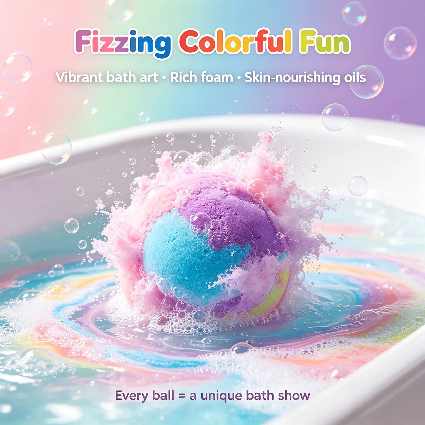 Bath Bombs Set with Surprise Toys – 12 Natural Fizzies for Kids