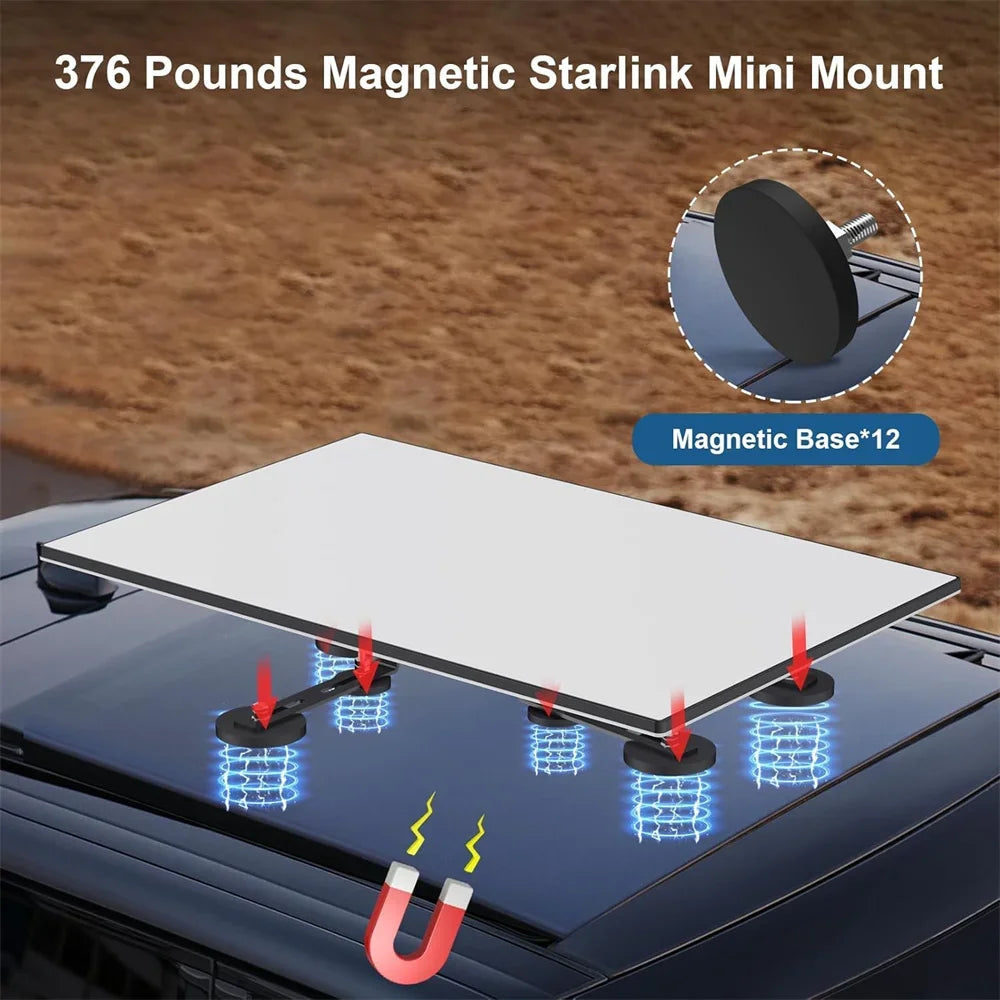 Starlink Gen 3 Magnetic Roof Mount Kit 12 Magnetic Bases for RVs Cars Compatible with Starlink V3 Dish Peaceful Pleasures Health and Wellness